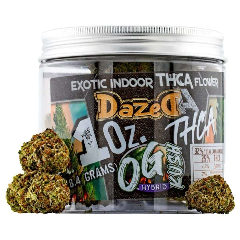 dazed8 thc a premium indoor flowers 1oz og kush hybrid
