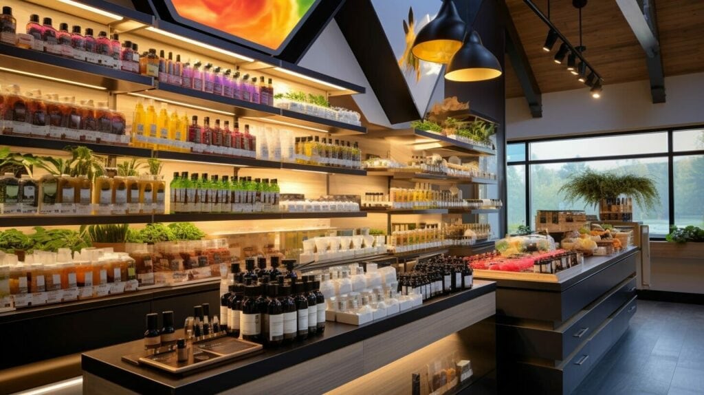 delta 8 THC products in a store