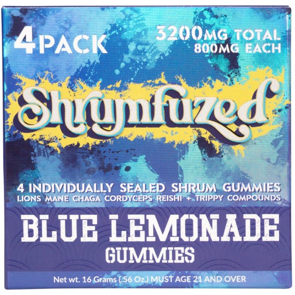 Shrumfuzed Nootropic Mushroom Gummies 4 Piece - Blue Lemonade