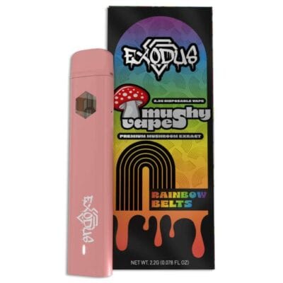 exodus mushy vapes disposable 2.2g rainbow belts