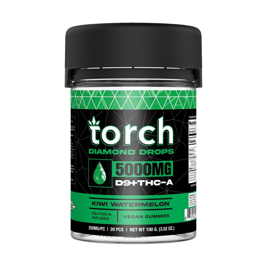 torch diamond drops vegan gummies kiwi watermelon