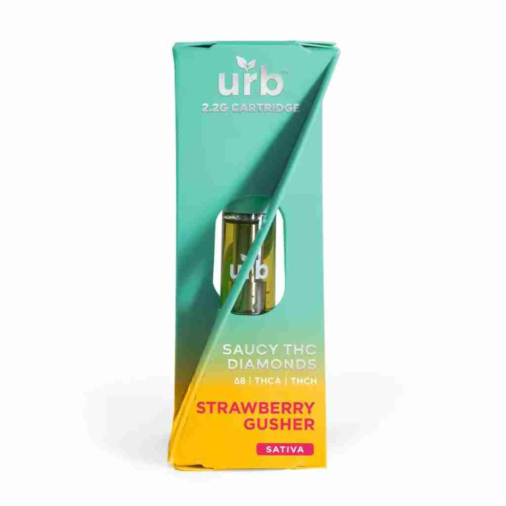 urb saucy thc diamonds cartridges strawberry gusher