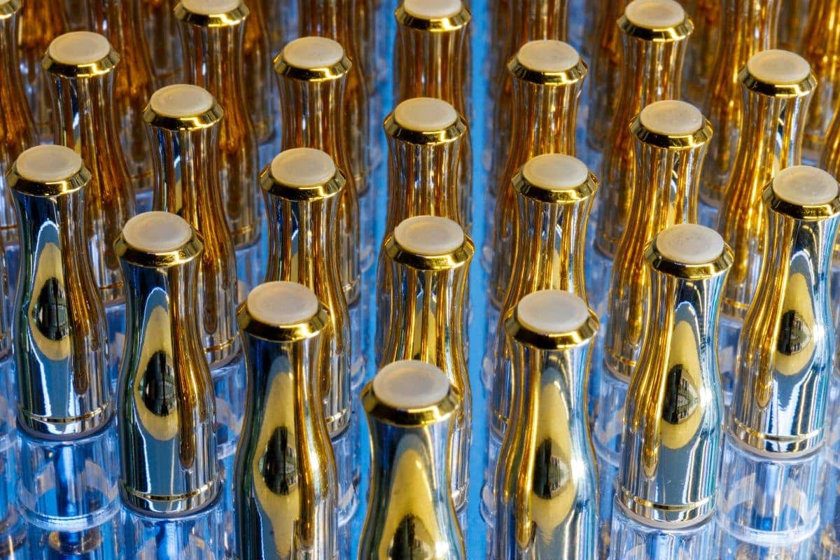 Collection of vape pen cartridges