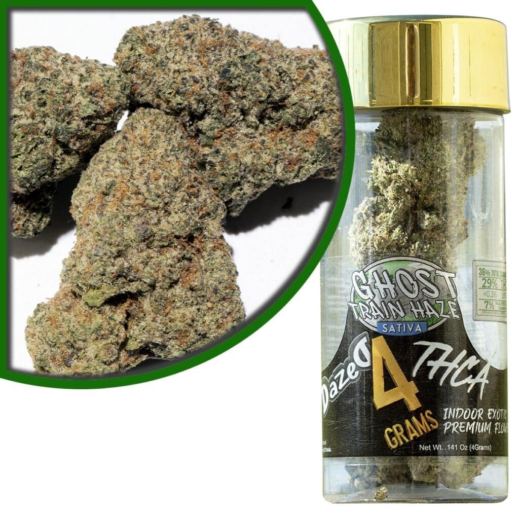 Dazed8 THCa Premium Indoor Flower 4g - Ghost Train Haze