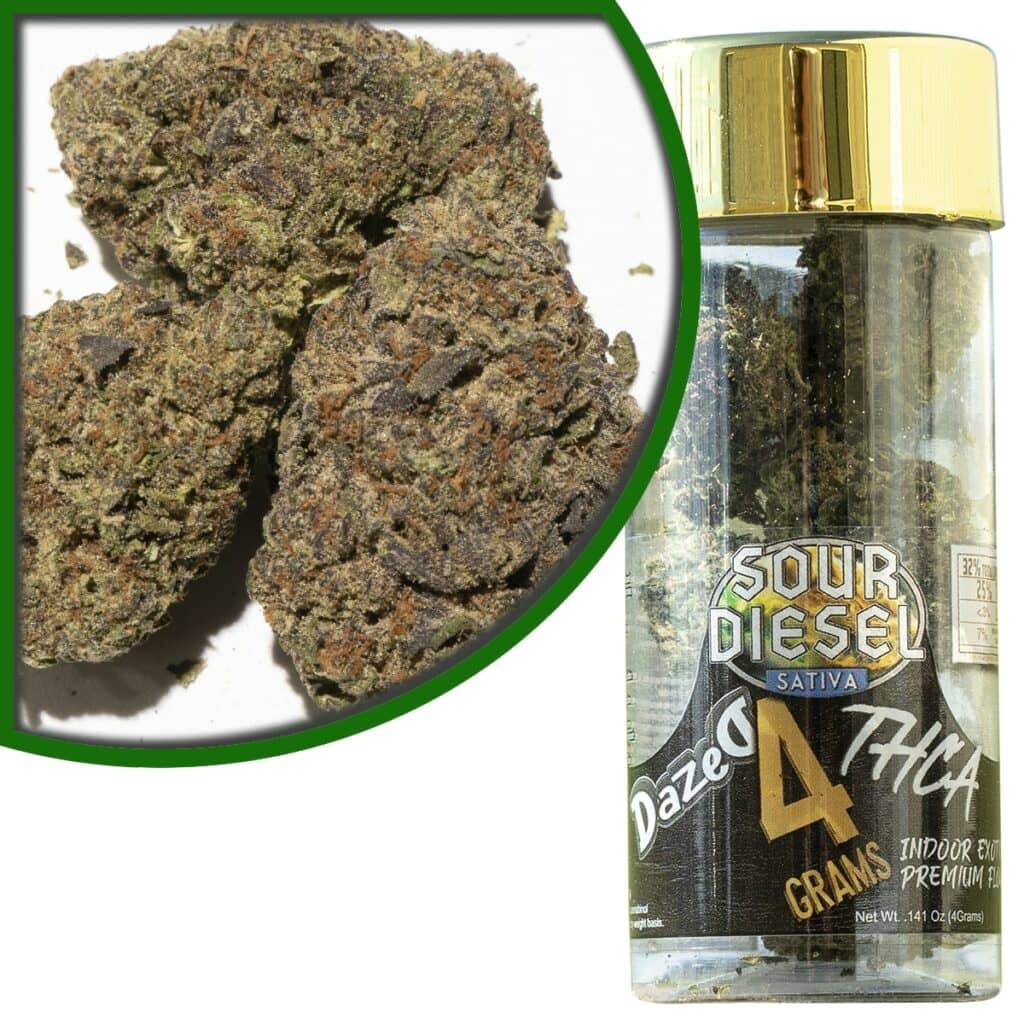 Dazed8 THCa Premium Indoor Flower 4g - Sour Diesel