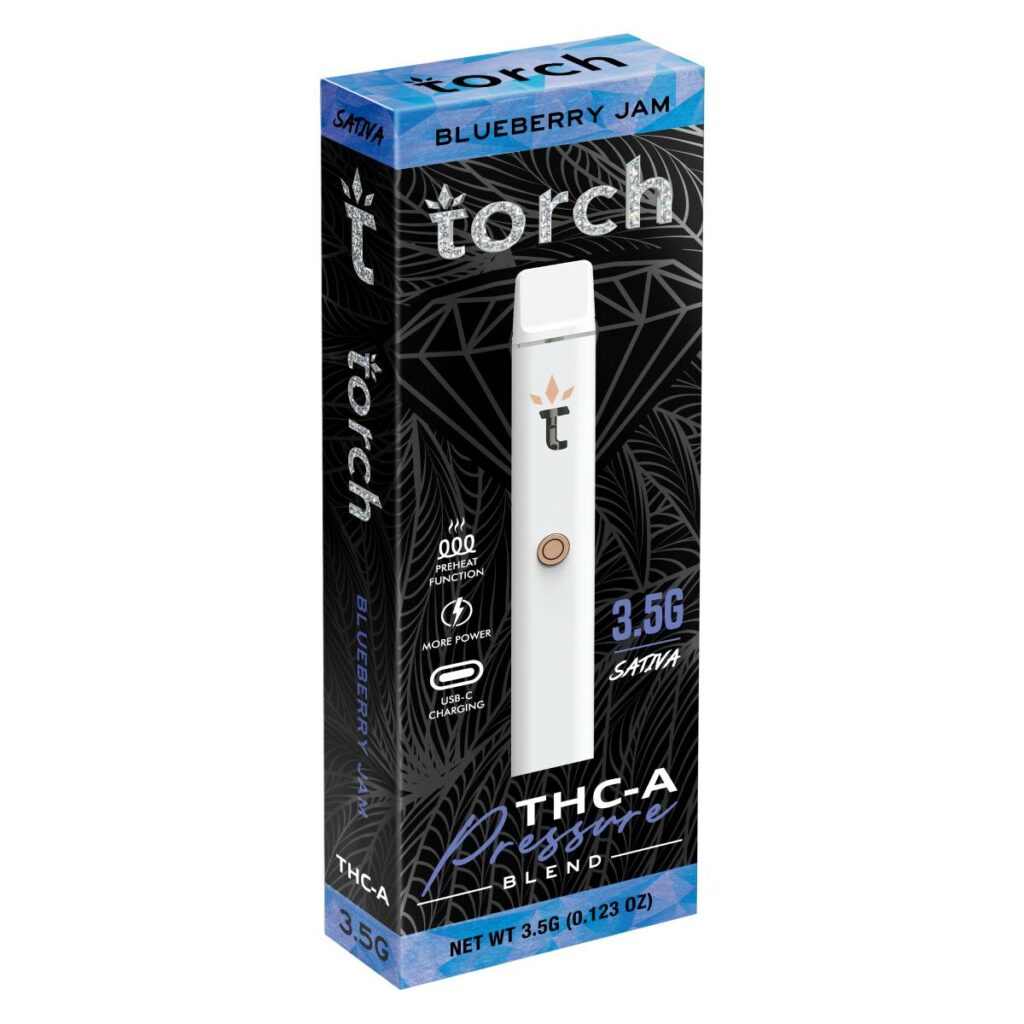 torch thca pressure blend disposables blueberry jam