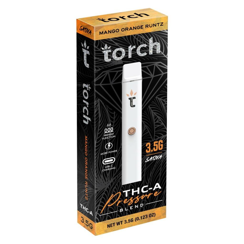 torch thca pressure blend disposables mango orange runtz