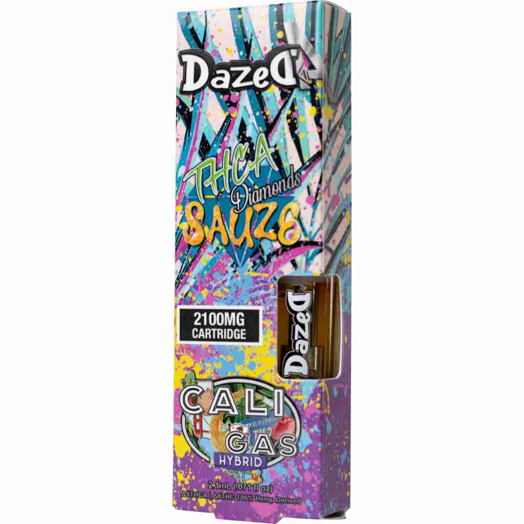Dazed THCa Diamonds Sauze Vape Cartridge 2.1g Cali Gas