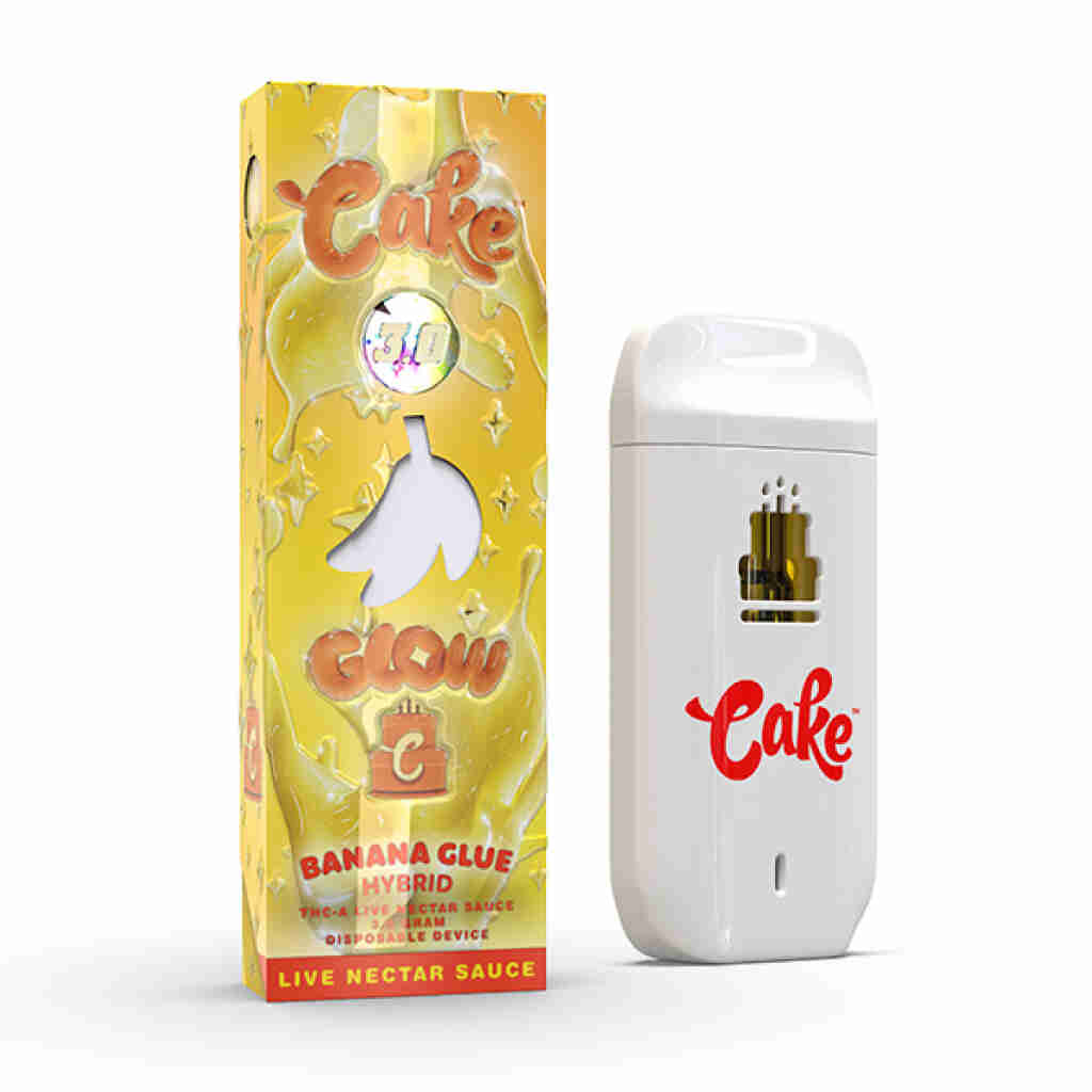 cake glow thca disposables 3g banana glue