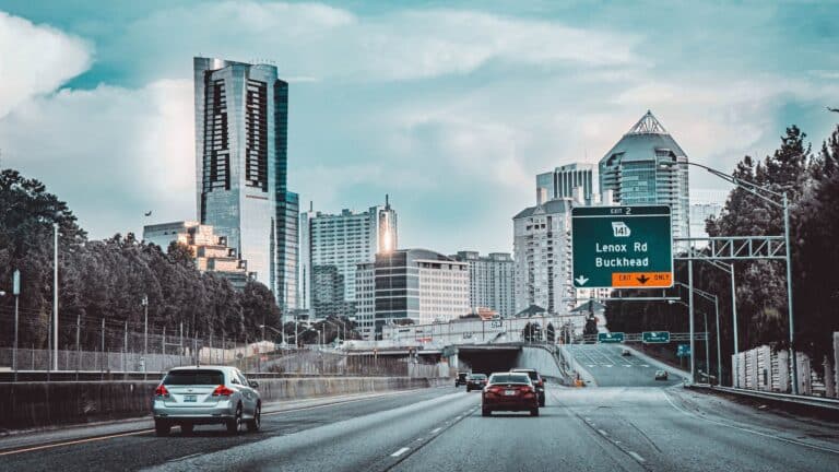 Cars on a Highway in Atlanta georgia