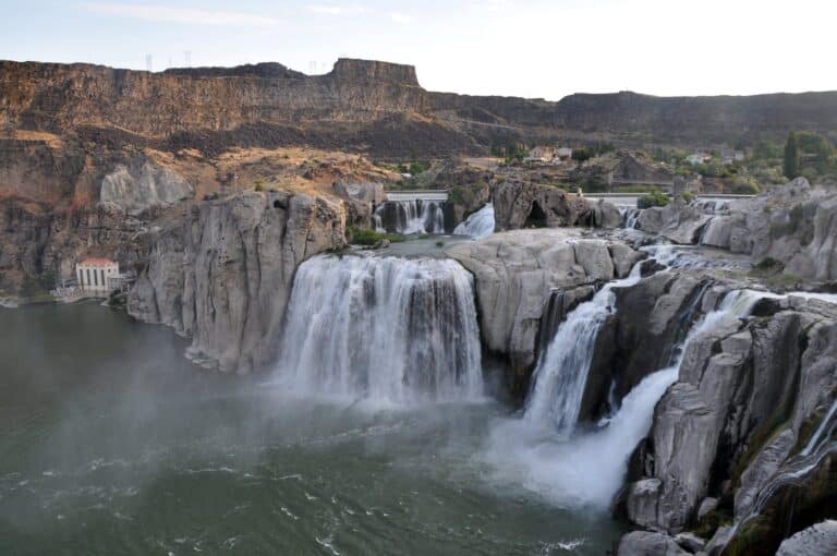 Aerial View of Waterfalls in idaho