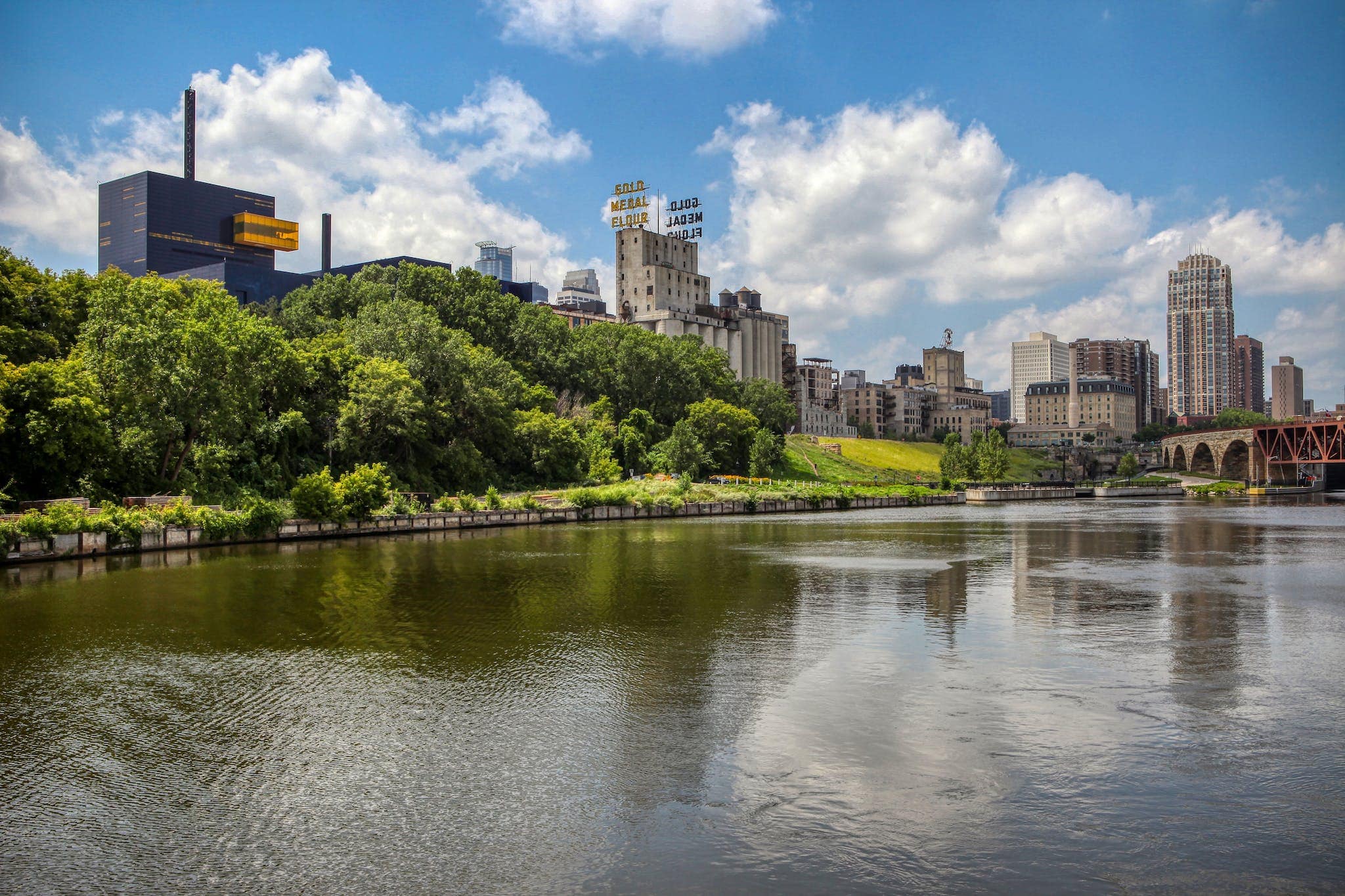 Mississippi River Beside the City