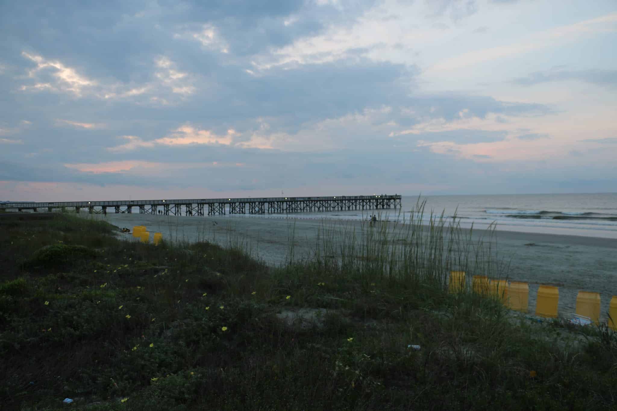 A Beach with a Pier in south carolina
