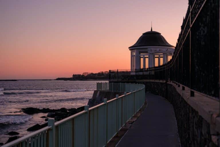 Concrete Structure on the Coastline During Sunset in rhode island