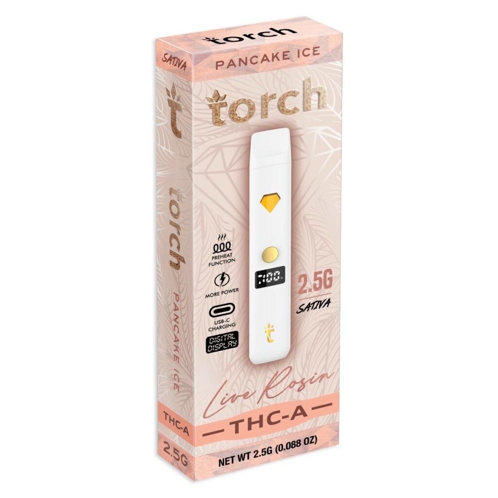 torch thca live rosin screen disposables 2.5g pancake ice