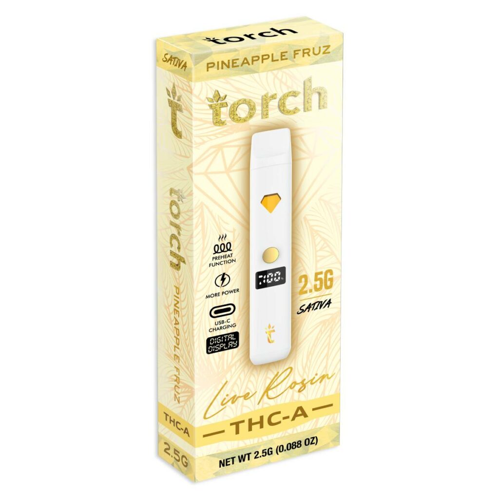 torch thca live rosin screen disposables 2.5g pineapple fruz