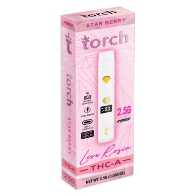 torch thca live rosin screen disposables 2.5g star berry