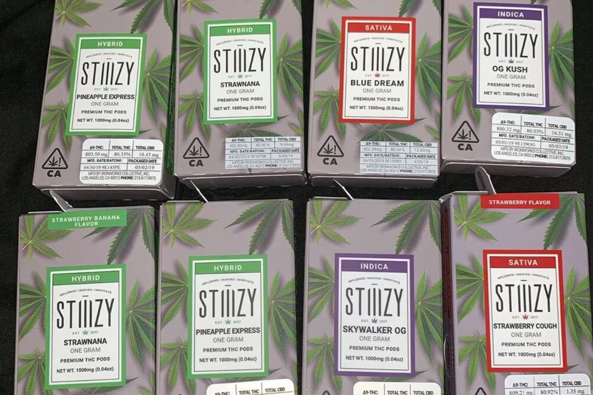 Collection of stiiizy flavours.