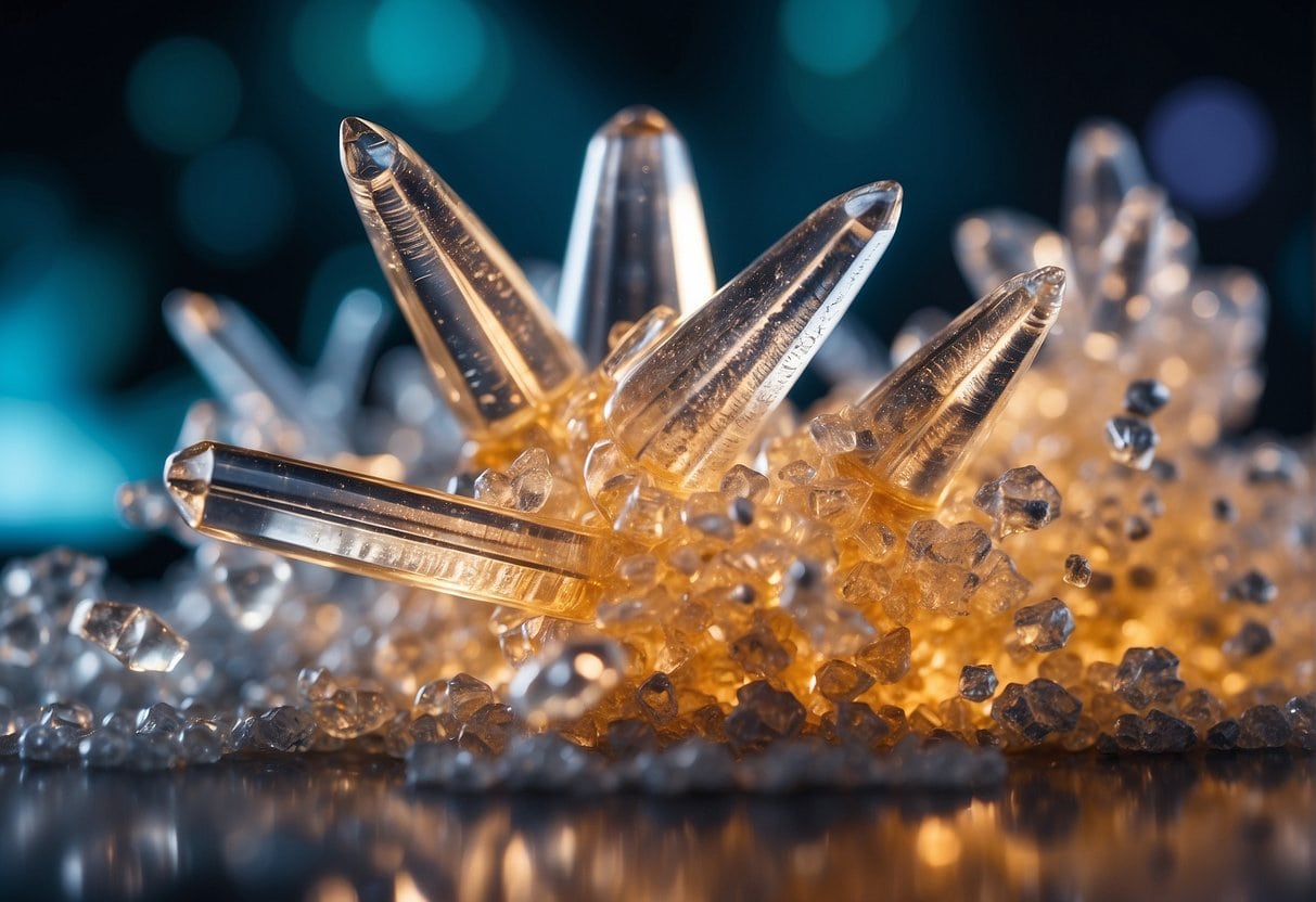 Crystals on a table with THCa.