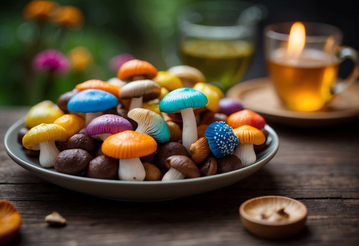 High Quality Mushroom Chocolates on a table