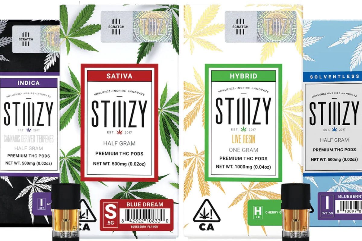 Major flavours of stiiizy pod.
