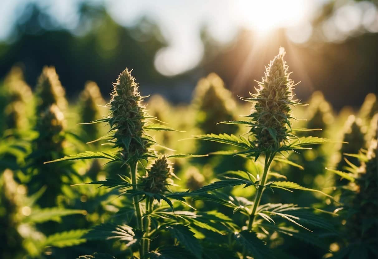 Marijuana plants in the field containing tarpene in them.