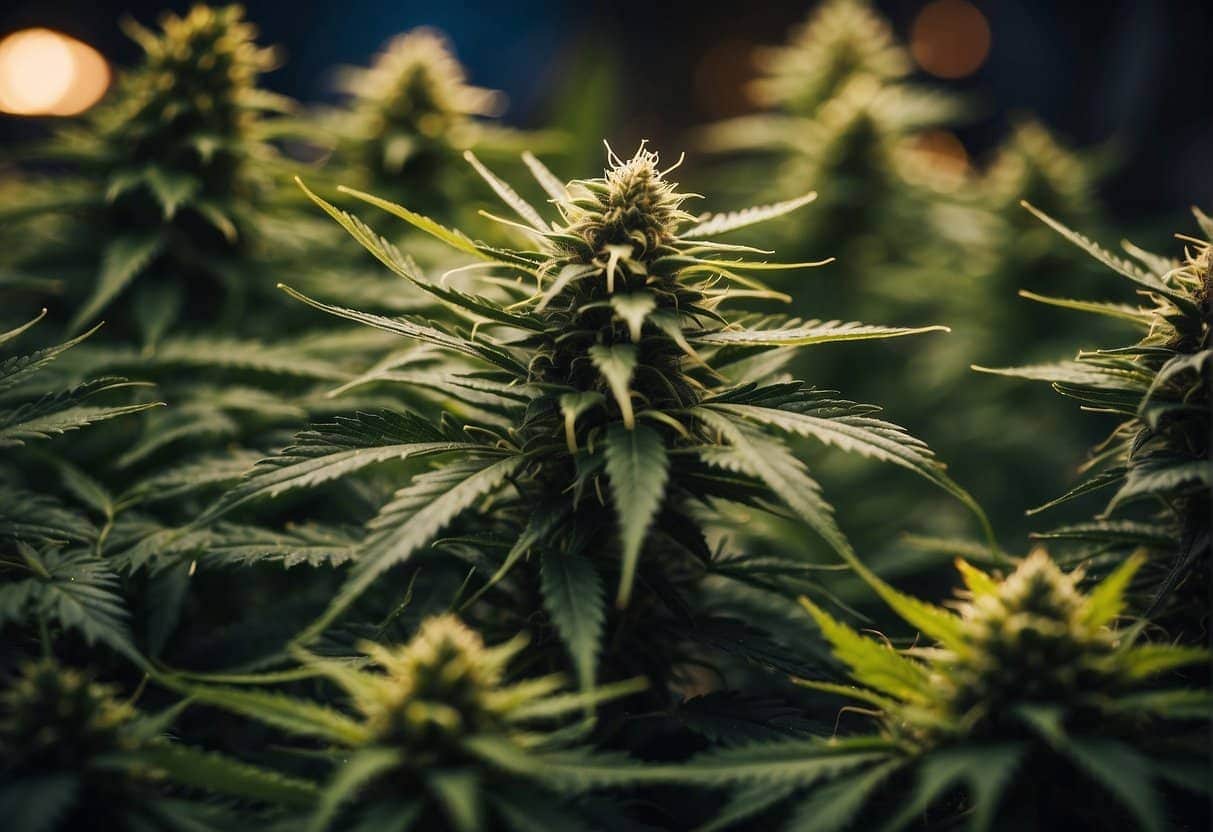 A close up of an exotic and potent cannabis plant.