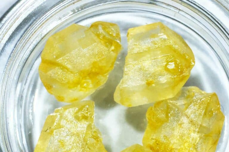 THCa diamonds close up view