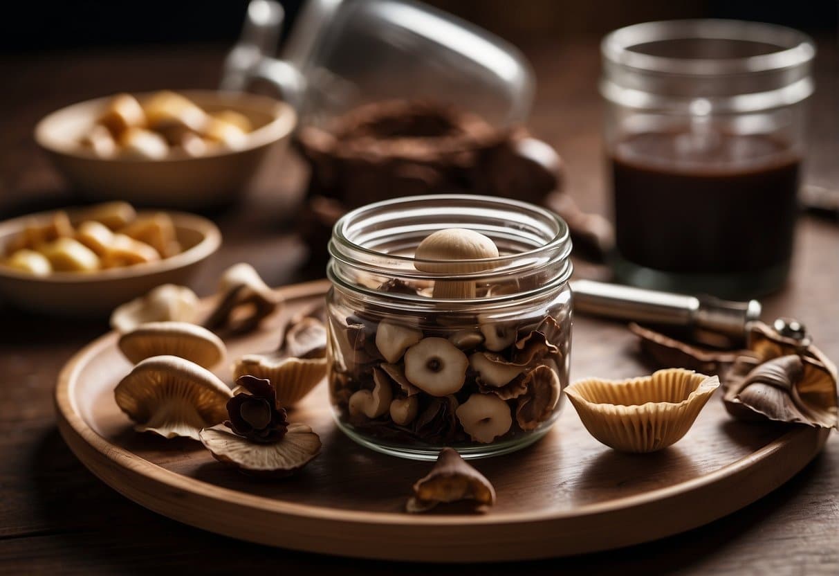 Various Mushrooms Storage jars