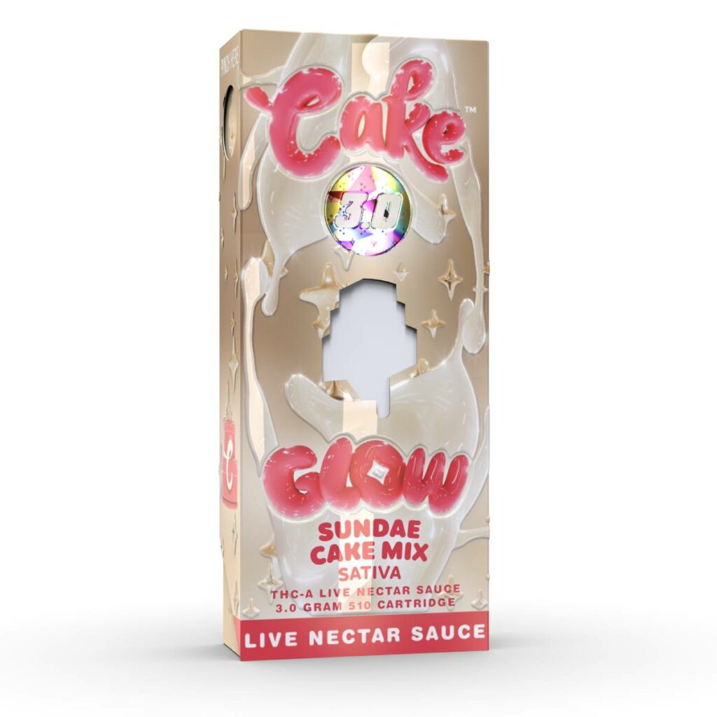 cake glow thca cartridges 3g sundae cake mix