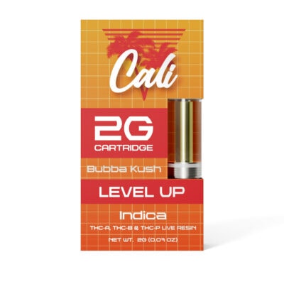 cali extra levle up cartridges 2g bubba kush