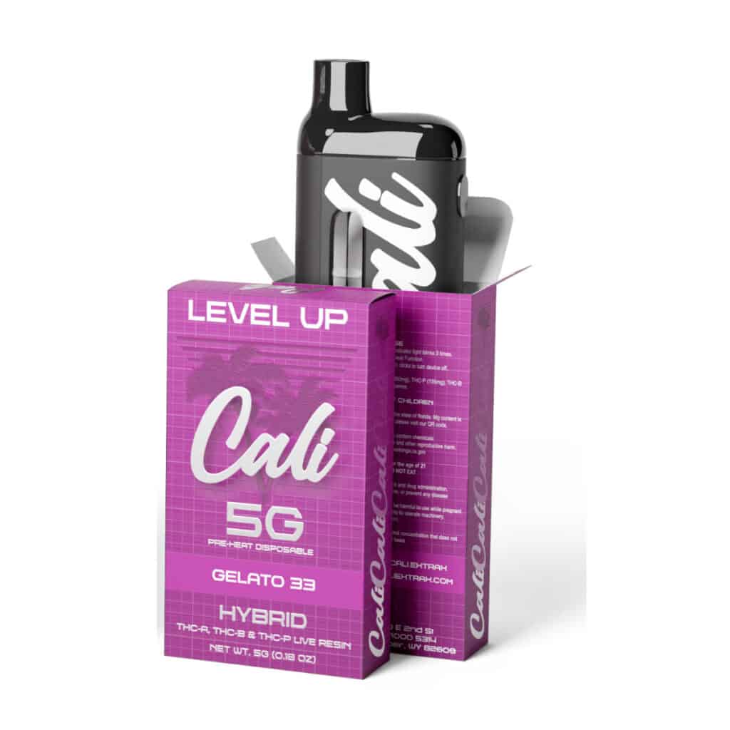cali extra levle up disposables 5g gelato 33