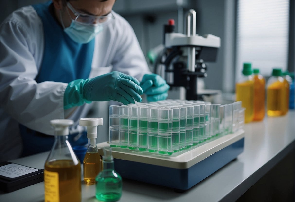 A scientist is conducting experiments in a laboratory to determine if delta 8 shows up on a drug test.