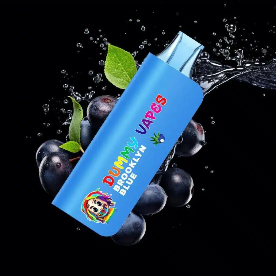Dummy Vapes 8000 Puffs 5% Nic Disposable Vape introduces their latest innovation, a captivating bottle adorned with luscious blueberries floating in refreshing water. Experience the convenience and pleasure of 8000 puffs with this mesmerizing Dummy Vapes 8000 Puffs 5% Nic Disposable Vape.