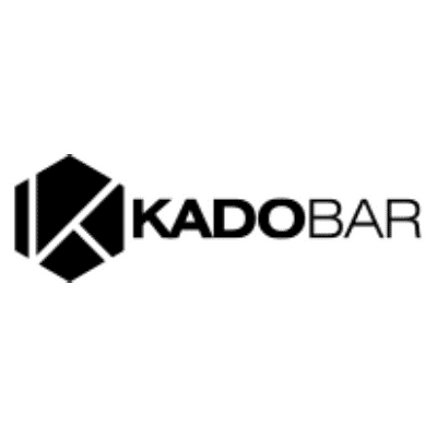 Kado bar logo on a black background.