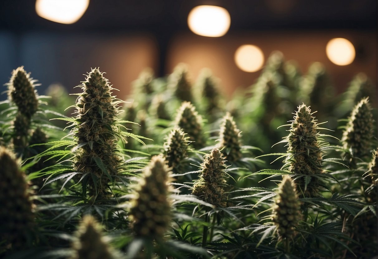 THCa flower is produced through the cultivation of cannabis plants in a dark room.