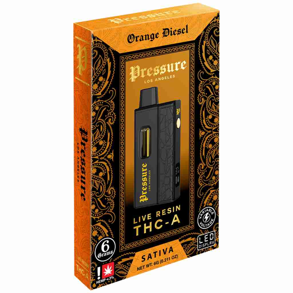 pressure live resin thca disposables 6g orange diesel