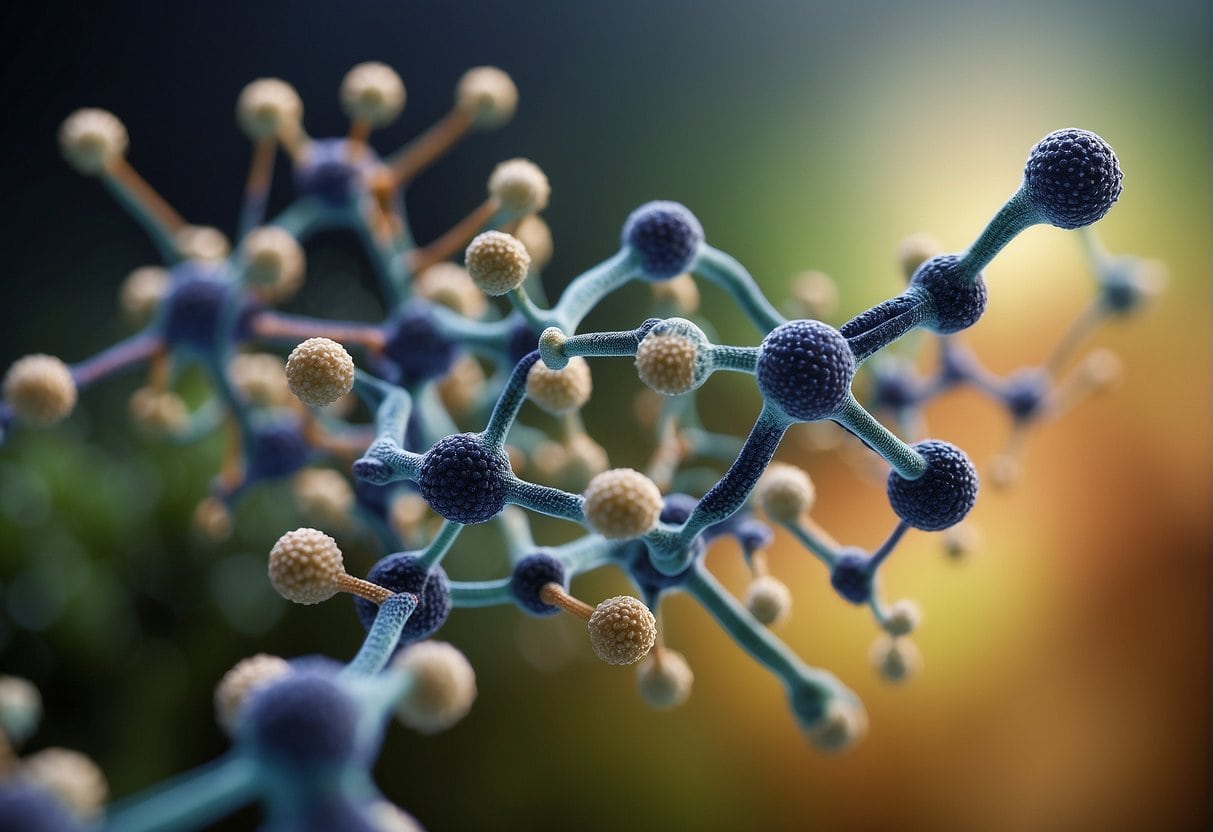 An ultra high-resolution image of a drug test showing the THCa molecule.