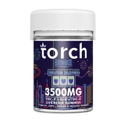torch haymaker blend gummies 3500mg blue razz
