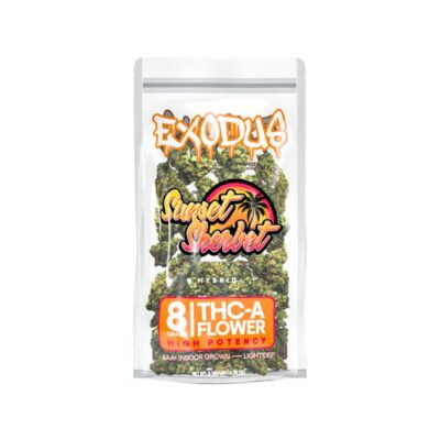 Exodus Indoor THCa Flower Packs 8g Sunset Sherbet