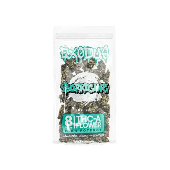 Exodus THCA Indoor Flower 8g Slurricane (Indica)