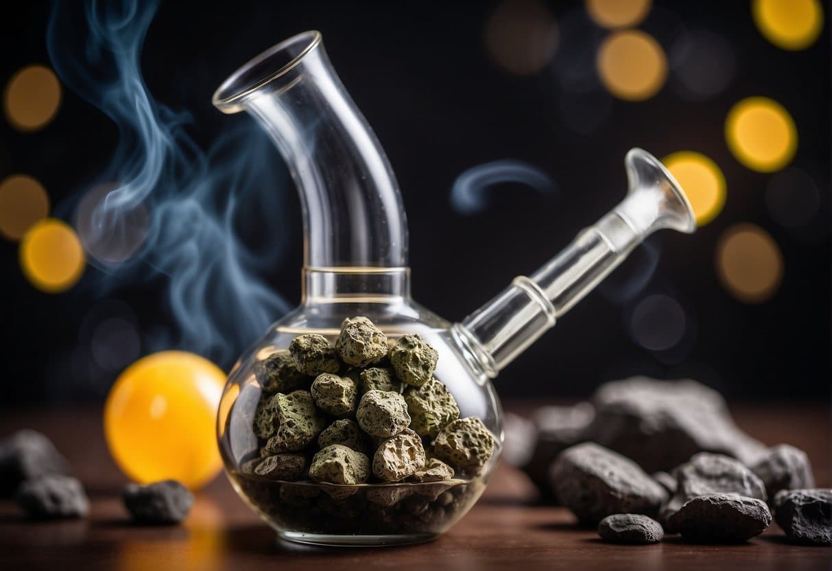 big bong with moon rocks