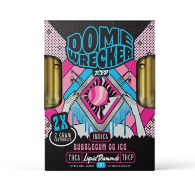 Domewrecker iced thca cartridges 4g bubblegum og ice