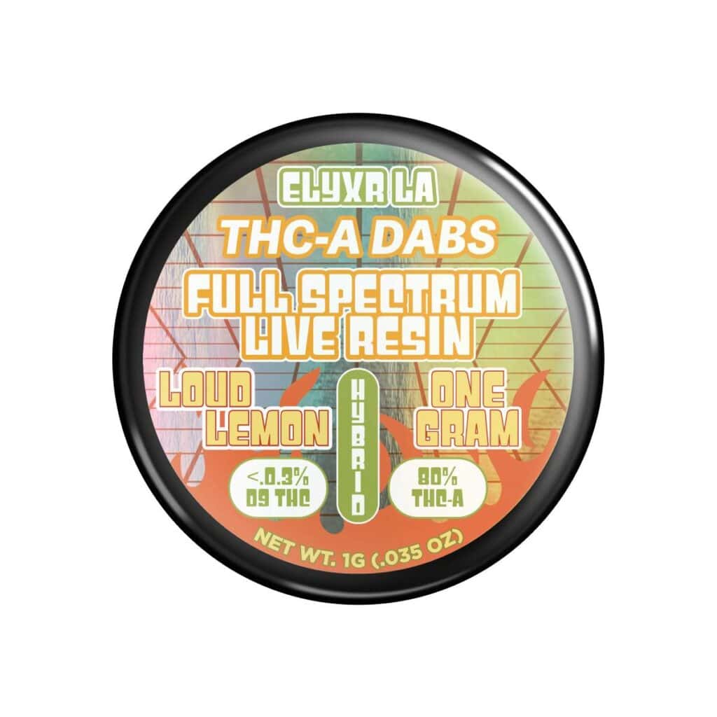 elyxr la thca dabs full spectrum live resin loud lemon hybrid 1g