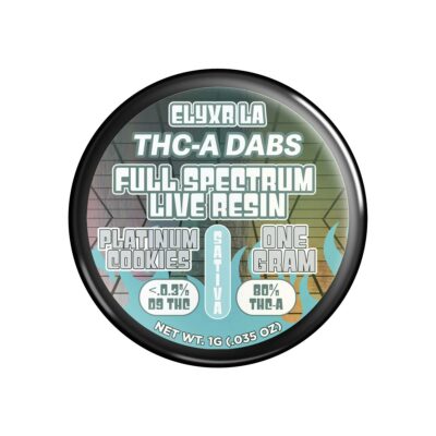 elyxr la thca dabs full spectrum live resin platinum cookies sativa 1g