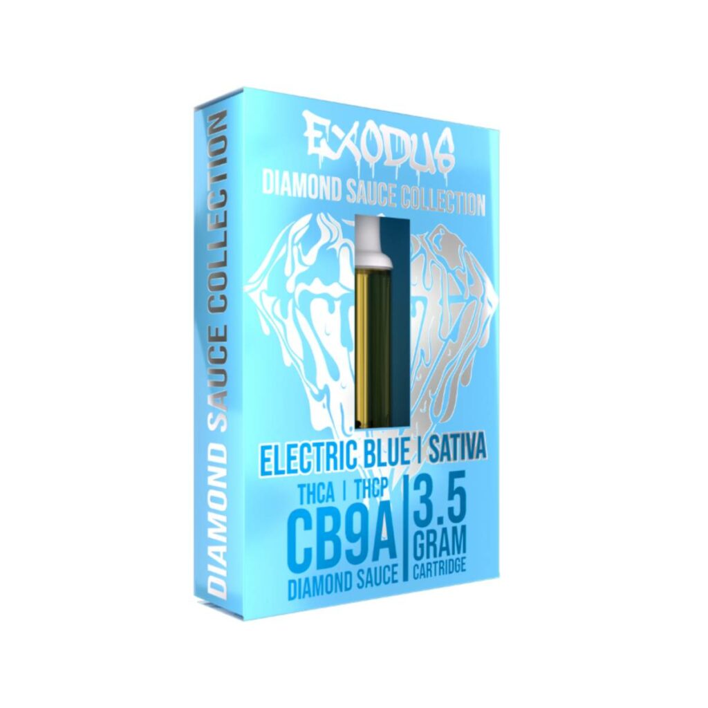exodus diamond sauce collection cb9a cartridges 3.5g electric blue