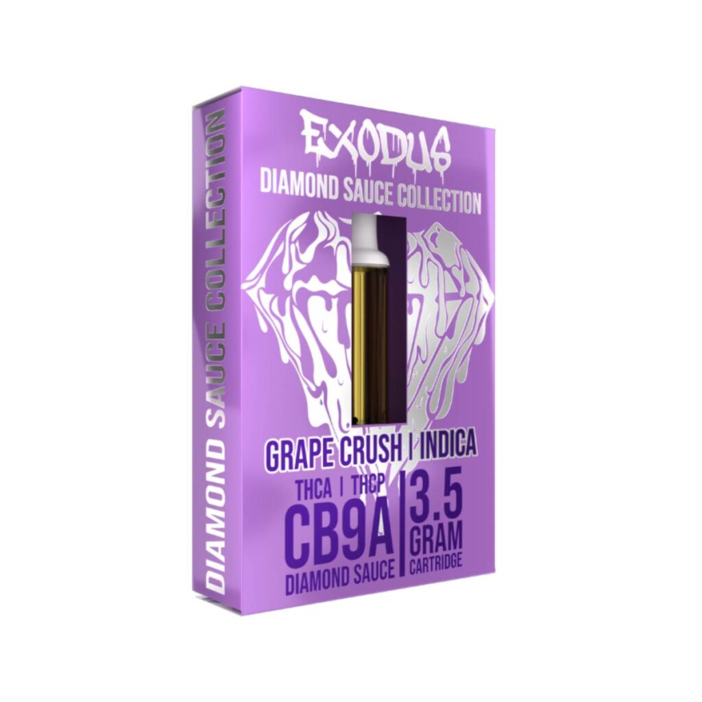 exodus diamond sauce collection cb9a cartridges 3.5g grape crush