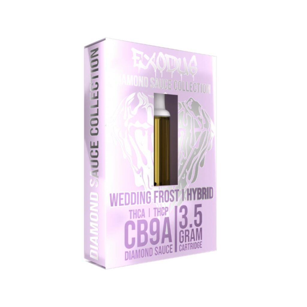 exodus diamond sauce collection cb9a cartridges 3.5g wedding frost