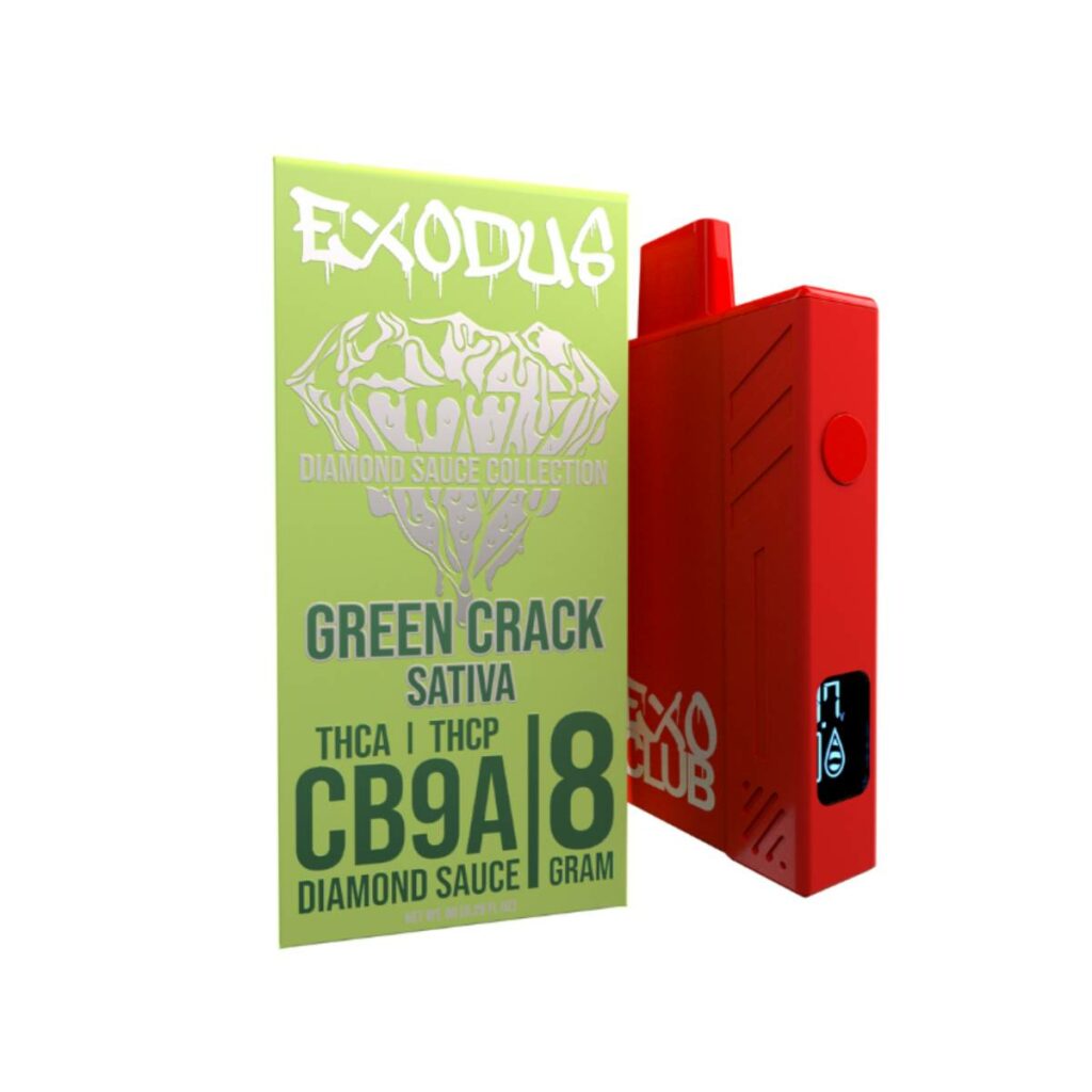 exodus diamond sauce collection cb9a disposables 8g green crack