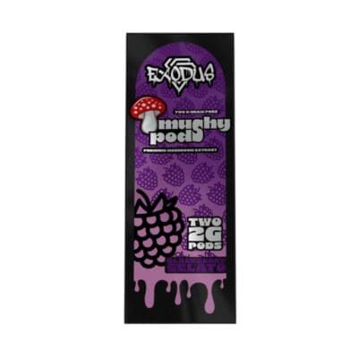 exodus mushy pods premium mushroom extract cartridges blackberry gelato